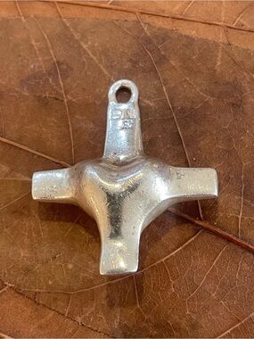 Vintage RLM Studio Sterling Silver Cross-Heart Pendant